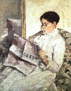 Mary Cassatt, Reading Le Figaro